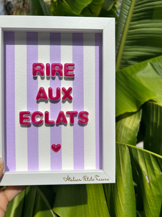 Petit cadre déco "Rire aux éclats"