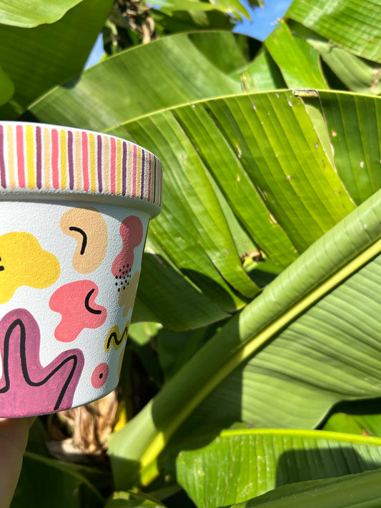 Cache-pot coloré "Terre de soleil"