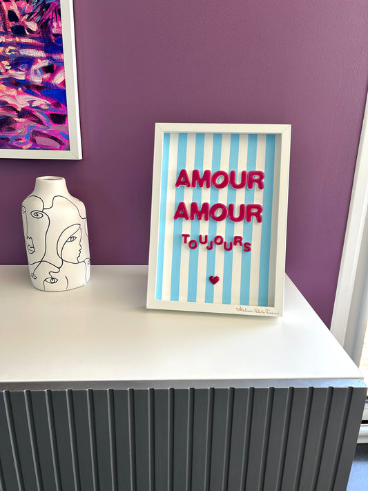 Cadre déco "Amour Amour toujours"