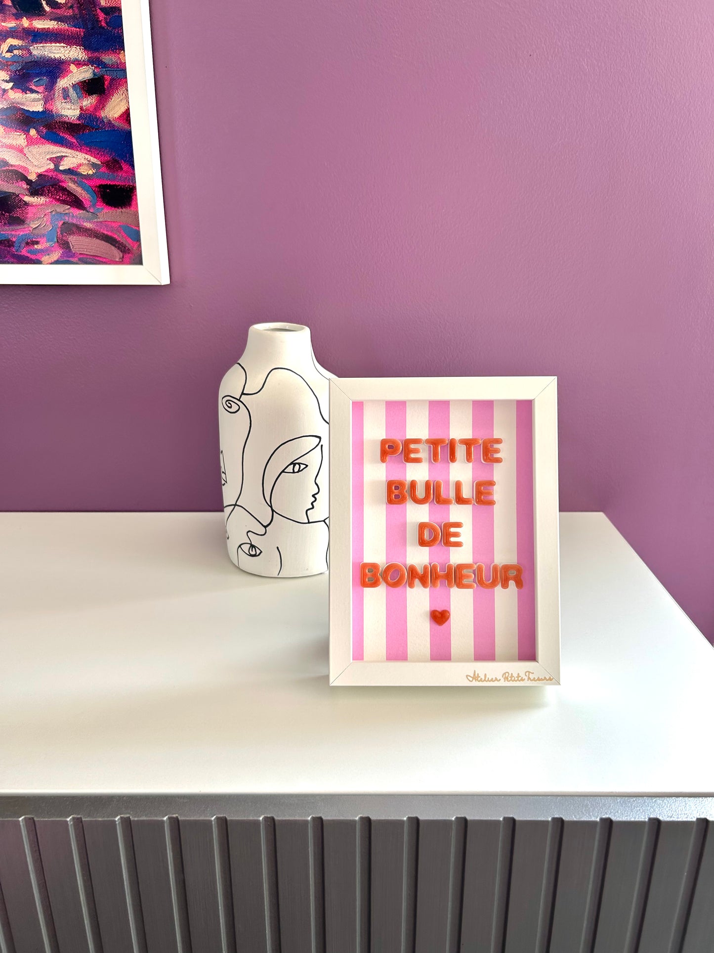 Petit cadre déco "Petite bulle de bonheur"