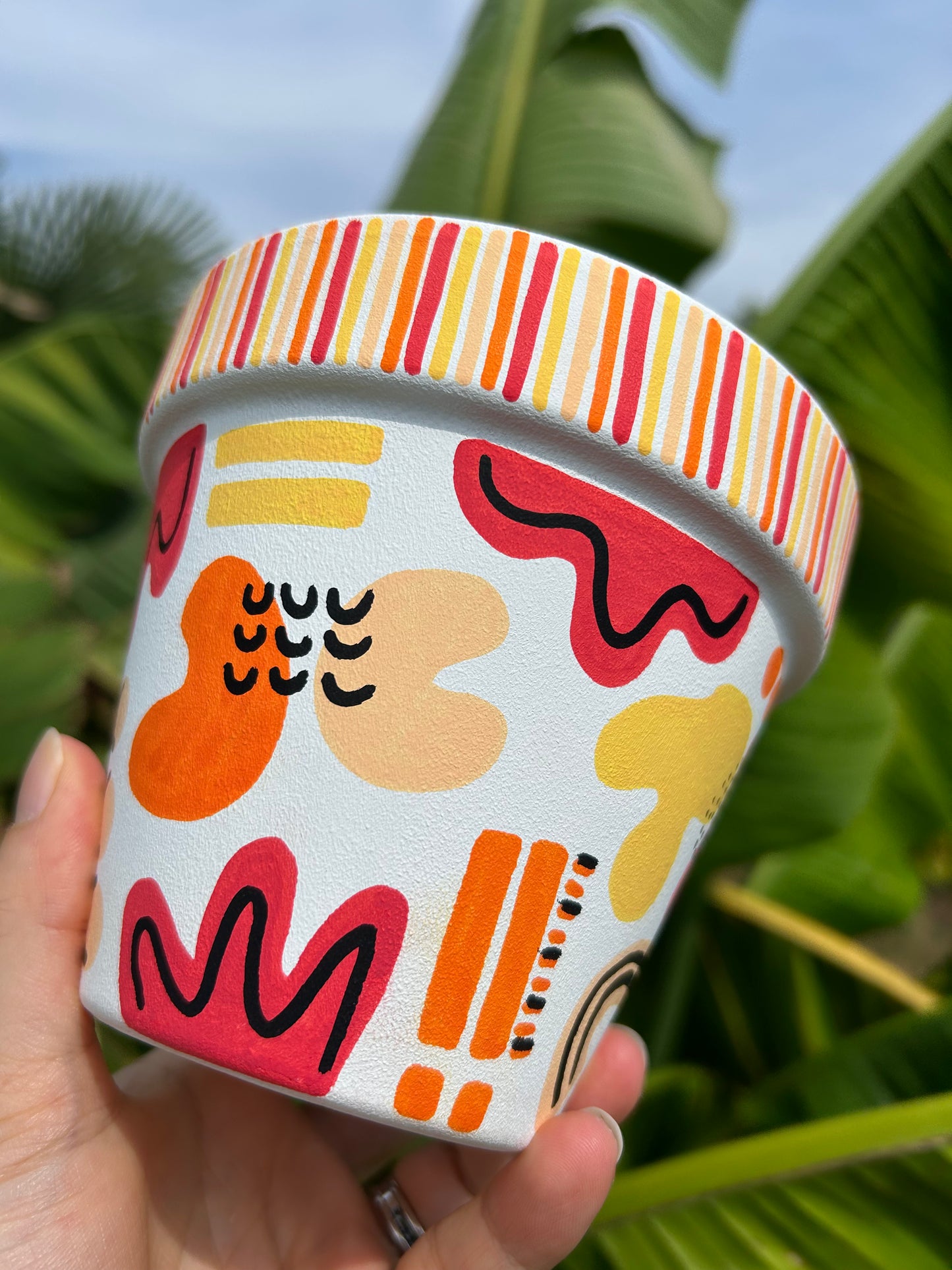Cache-pot coloré