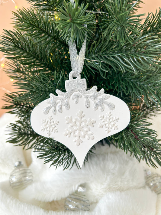 Boule de Noël trio de flocons