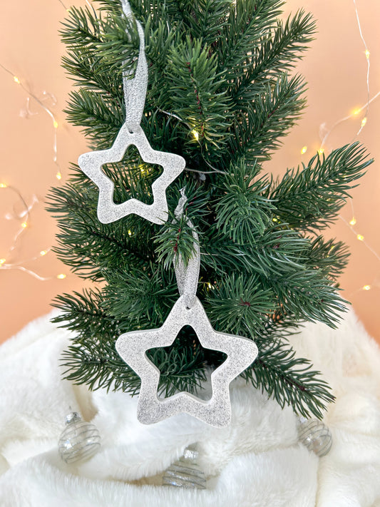 Boule de Noël poussière d'étoiles (Lot de 2)