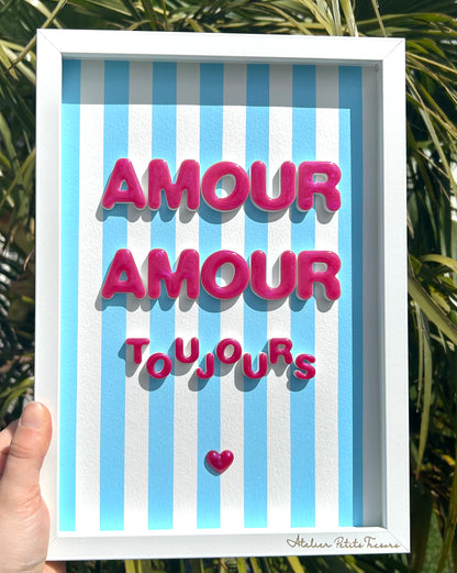 Cadre déco "Amour Amour toujours"