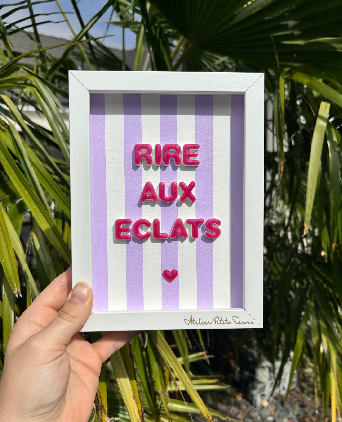 Petit cadre déco "Rire aux éclats"