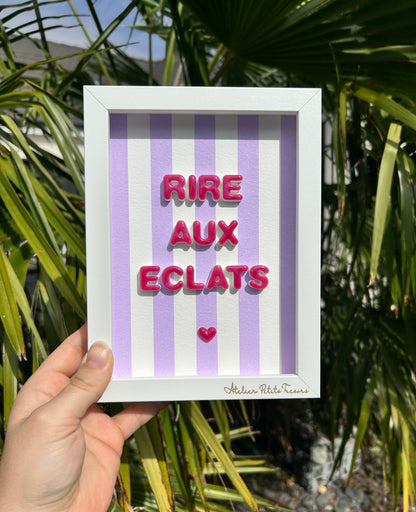 Petit cadre déco "Rire aux éclats"