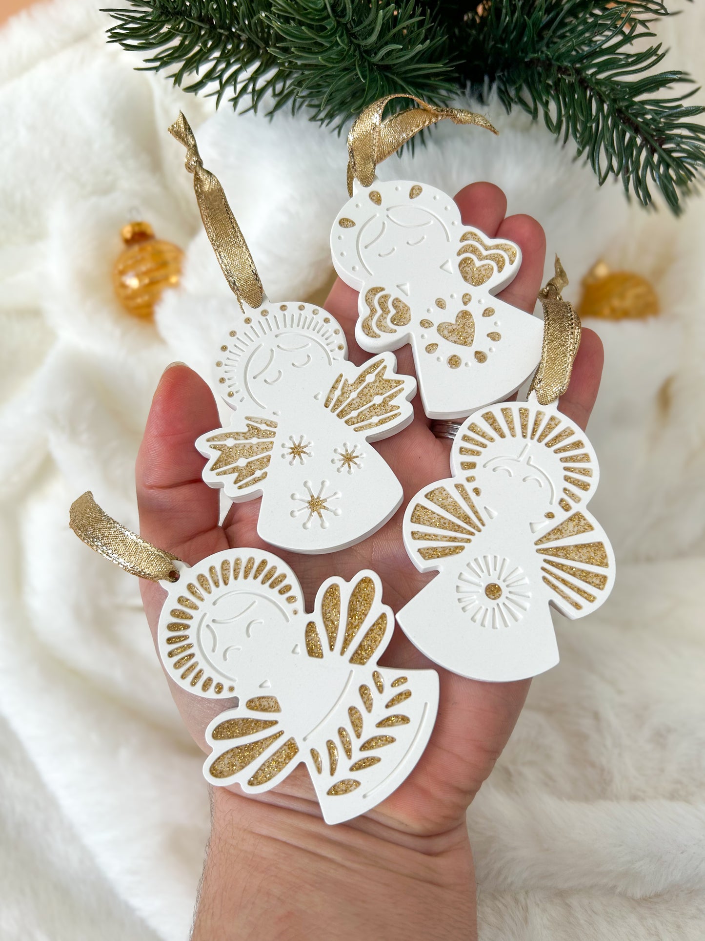 Boule de Noël Ange lueurs de décembre