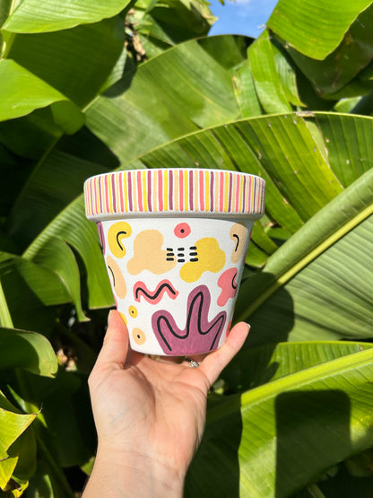 Cache-pot coloré "Terre de soleil"