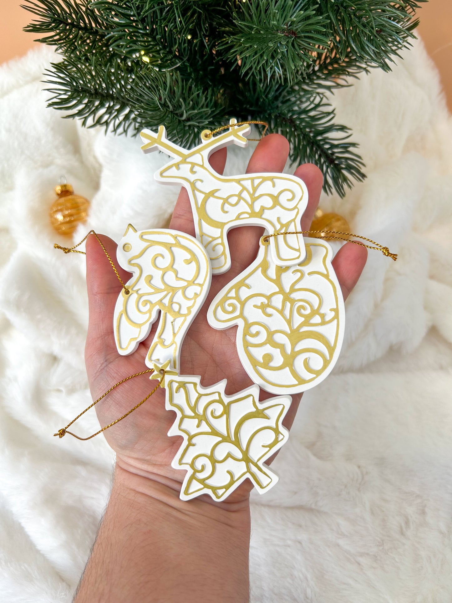 Boule de Noël éclats du Nord (Lot de 8)