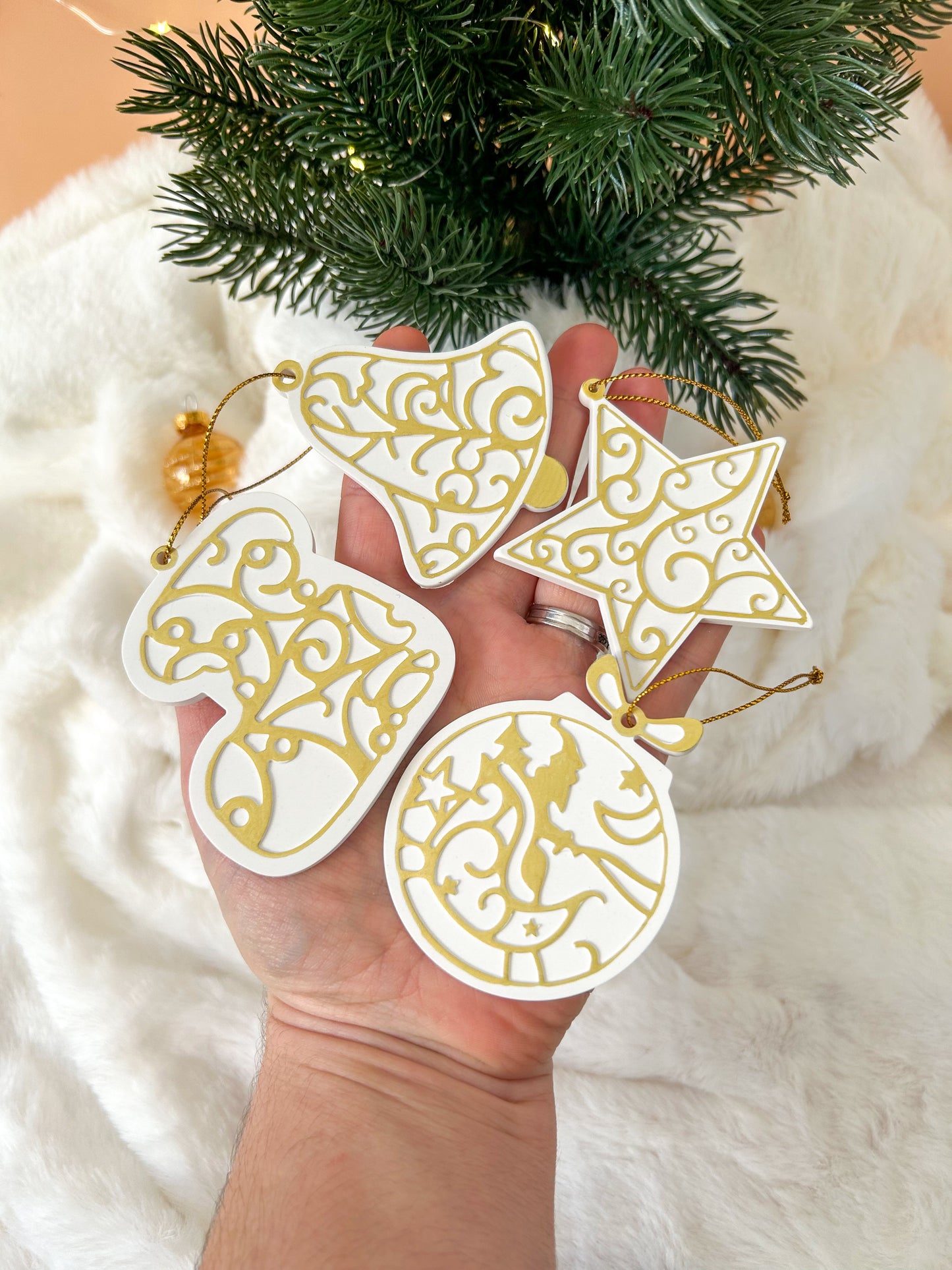 Boule de Noël éclats du Nord (Lot de 8)