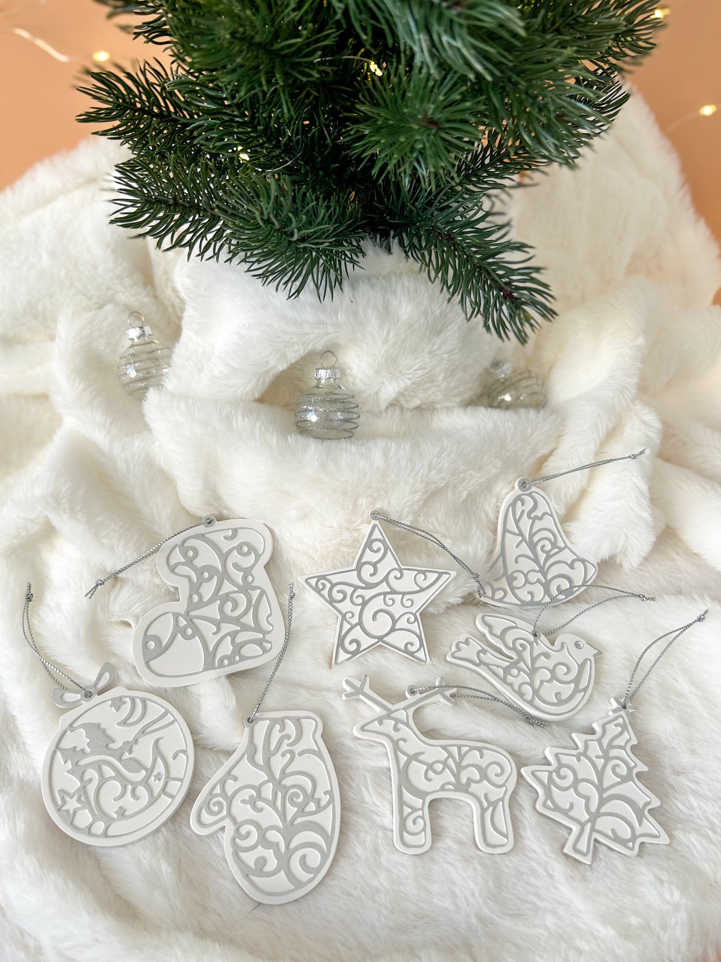 Boule de Noël éclats du Nord (Lot de 8)