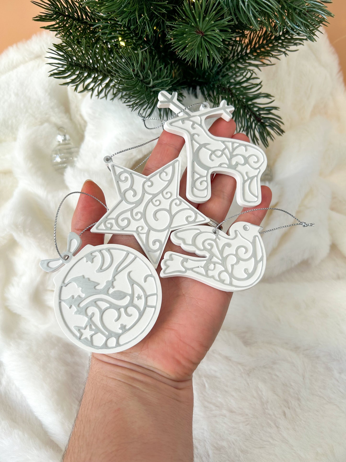 Boule de Noël éclats du Nord (Lot de 8)