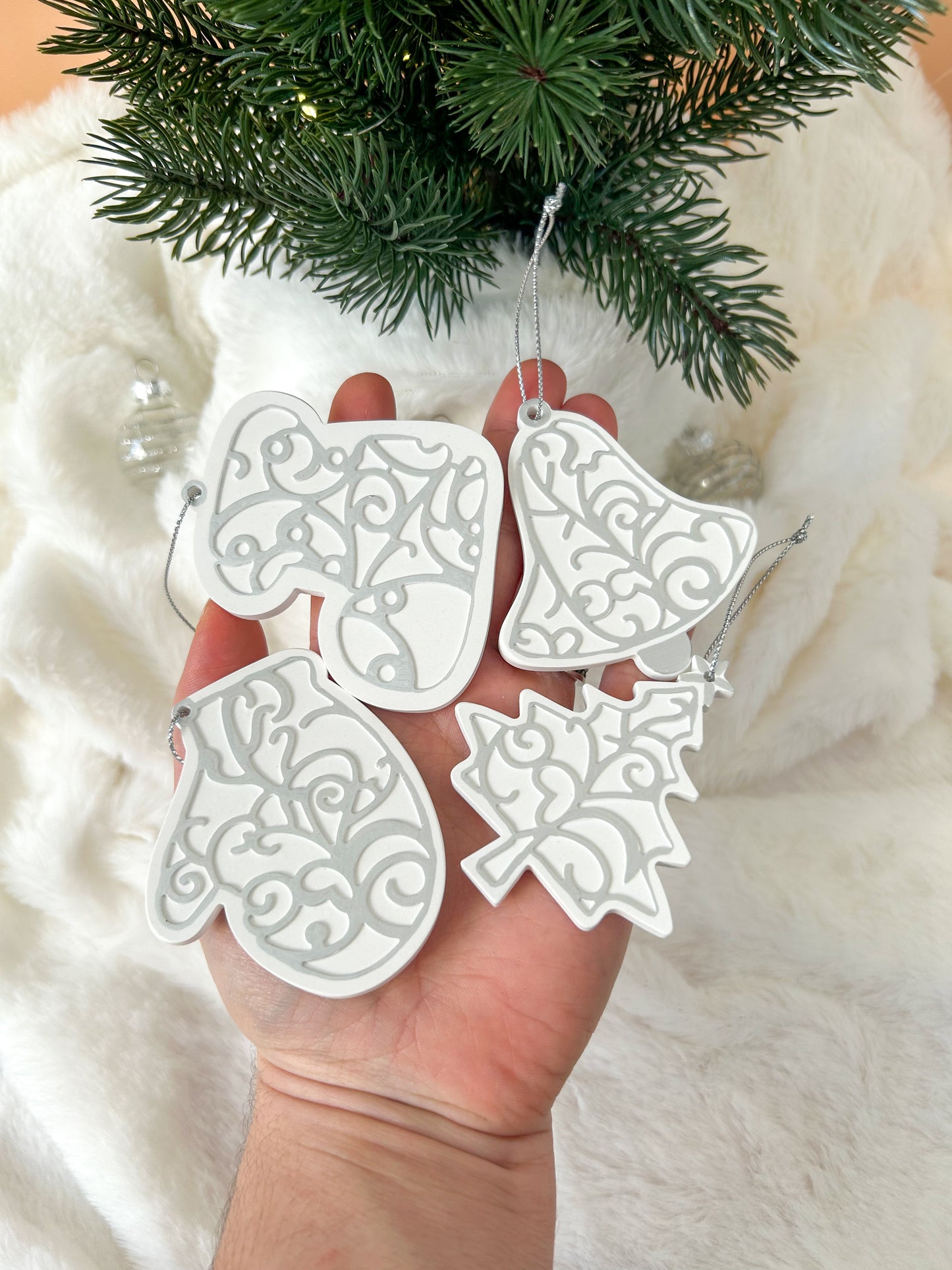 Boule de Noël éclats du Nord (Lot de 8)