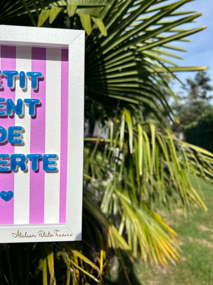 Petit cadre déco "Petit vent de liberté"