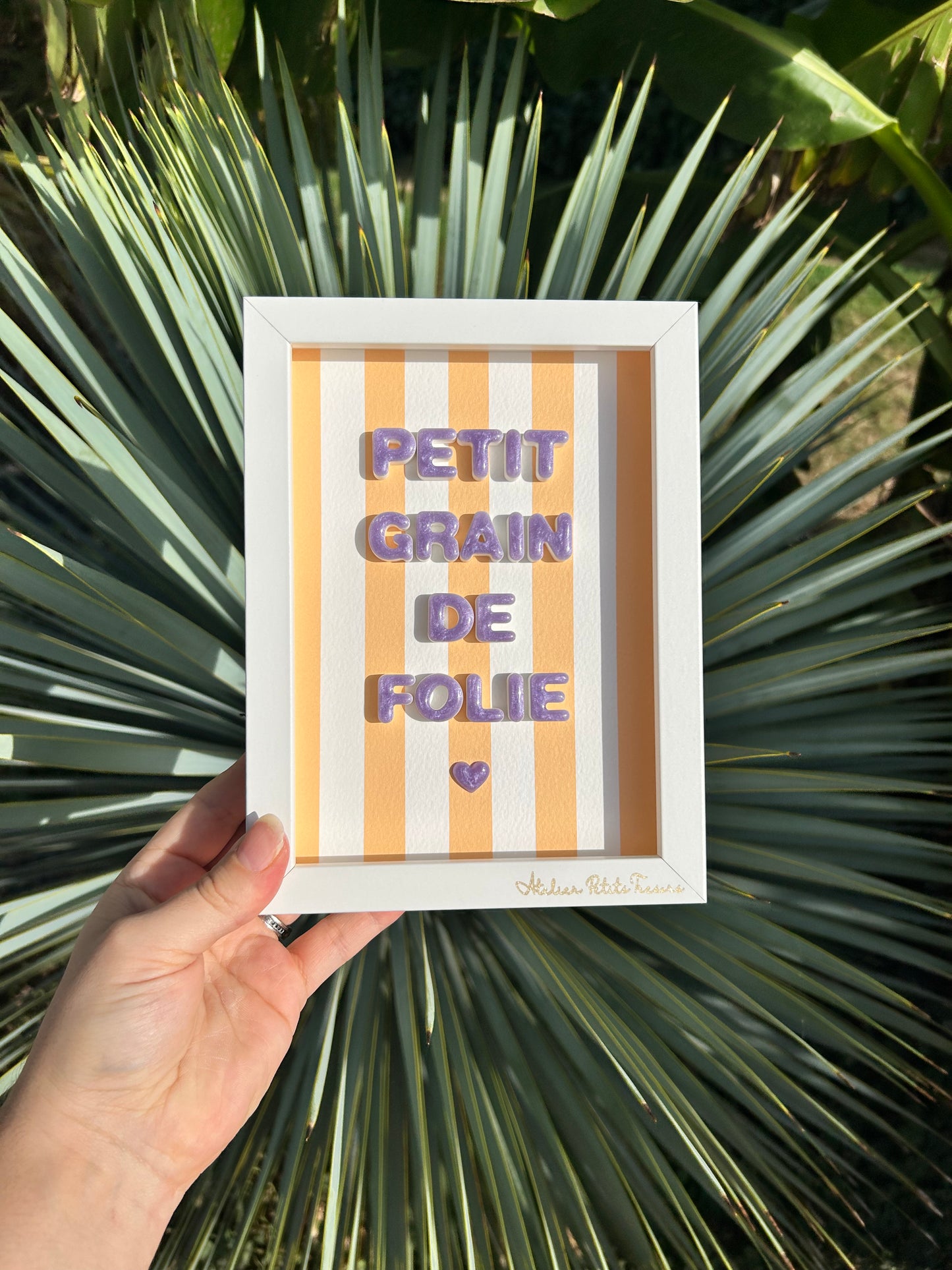 Petit cadre déco "Petit grain de folie"