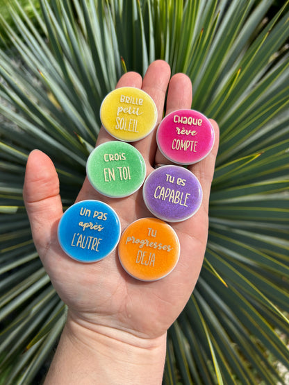 Lot de 6 Magnets "Les petits mots qui font grandir"