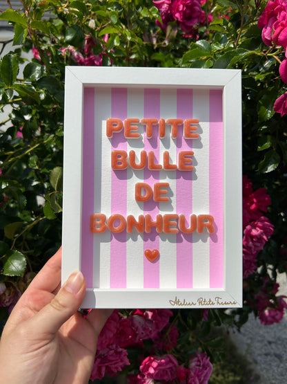 Petit cadre déco "Petite bulle de bonheur"