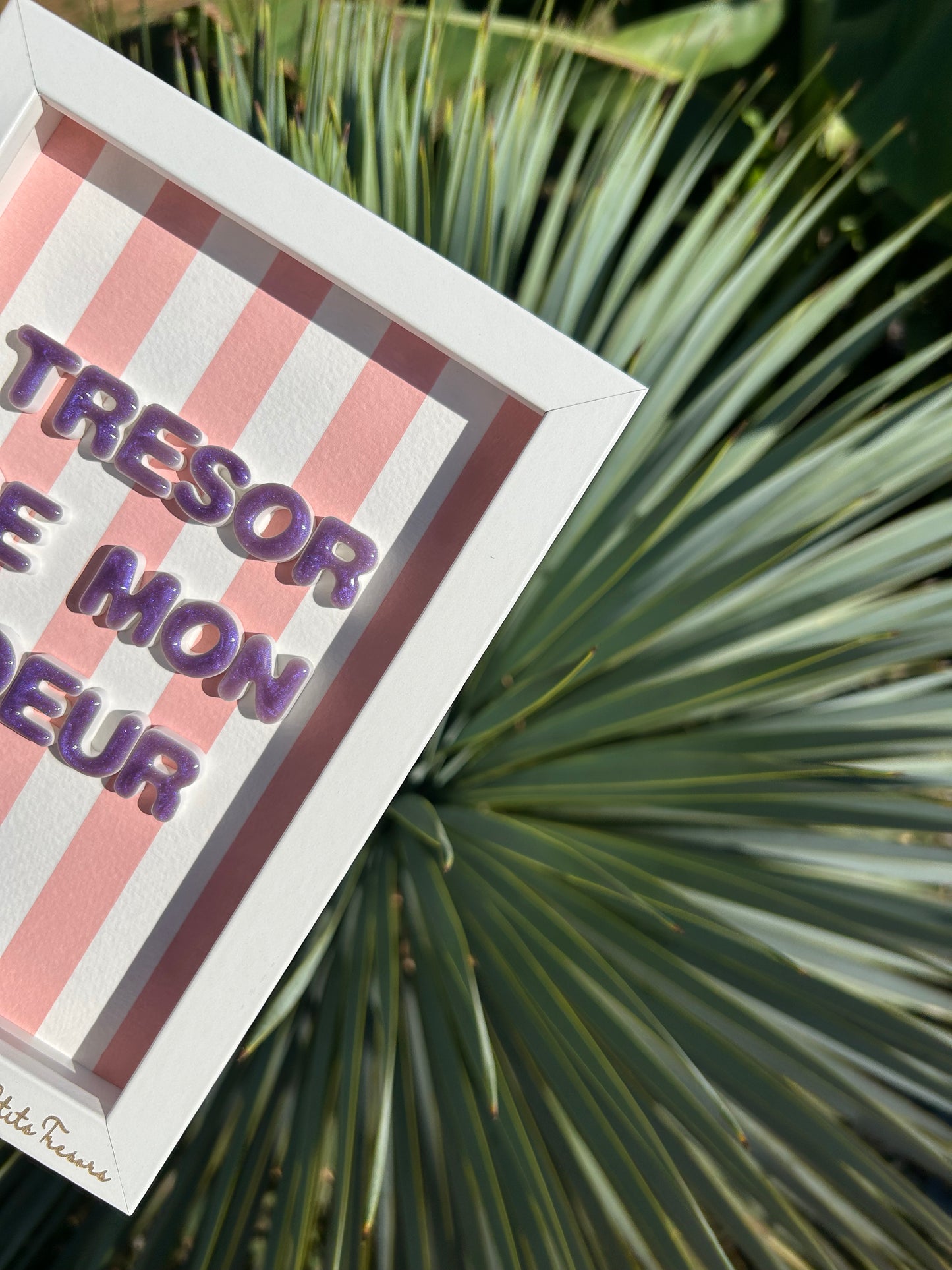 Petit cadre déco "Trésor de mon coeur"