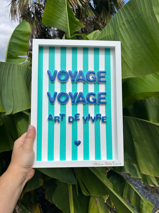 Cadre déco "Voyage Voyage art de vivre"