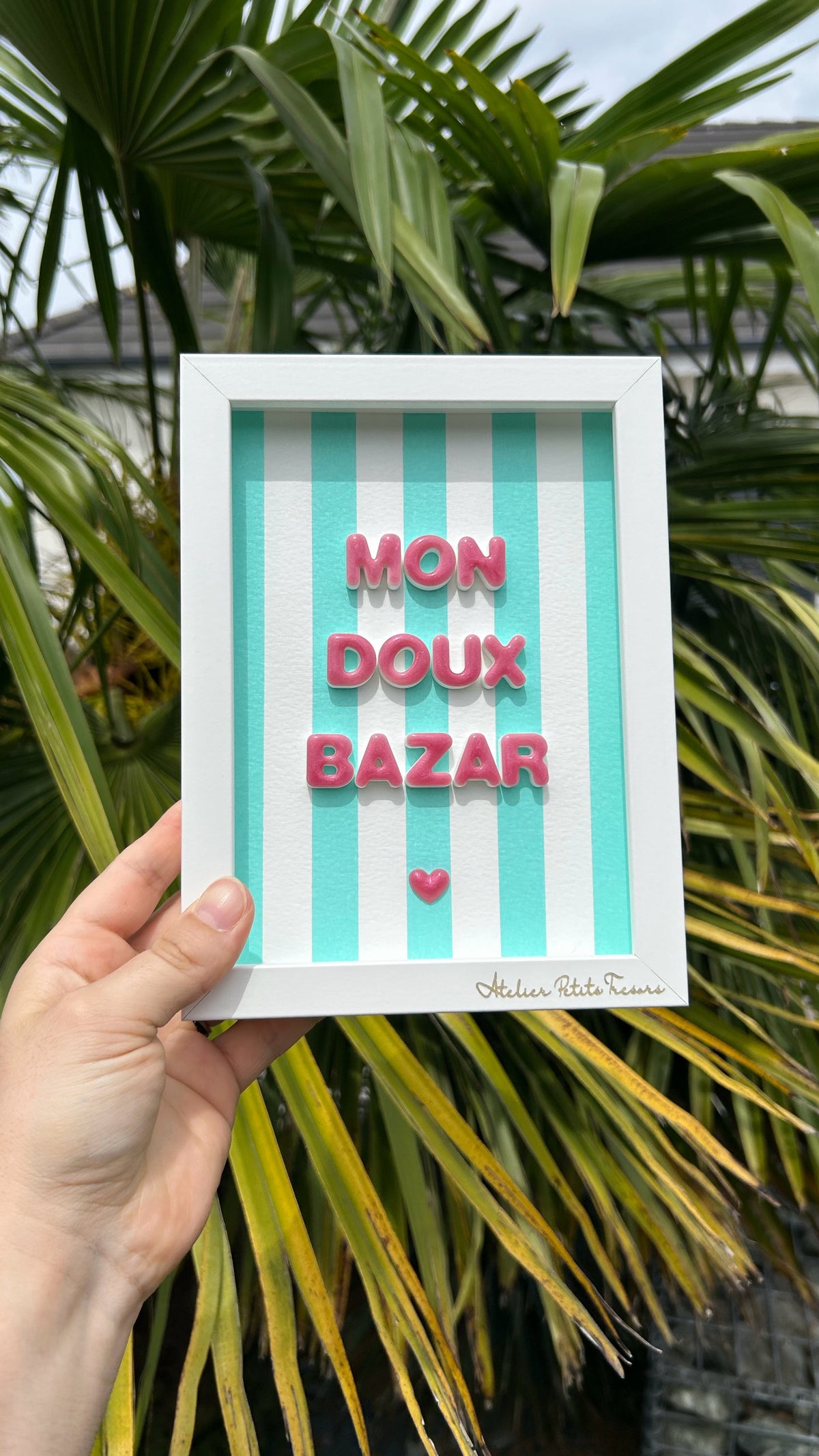 Petit cadre déco "Mon doux bazar"